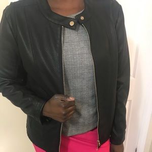 Black leather jacket